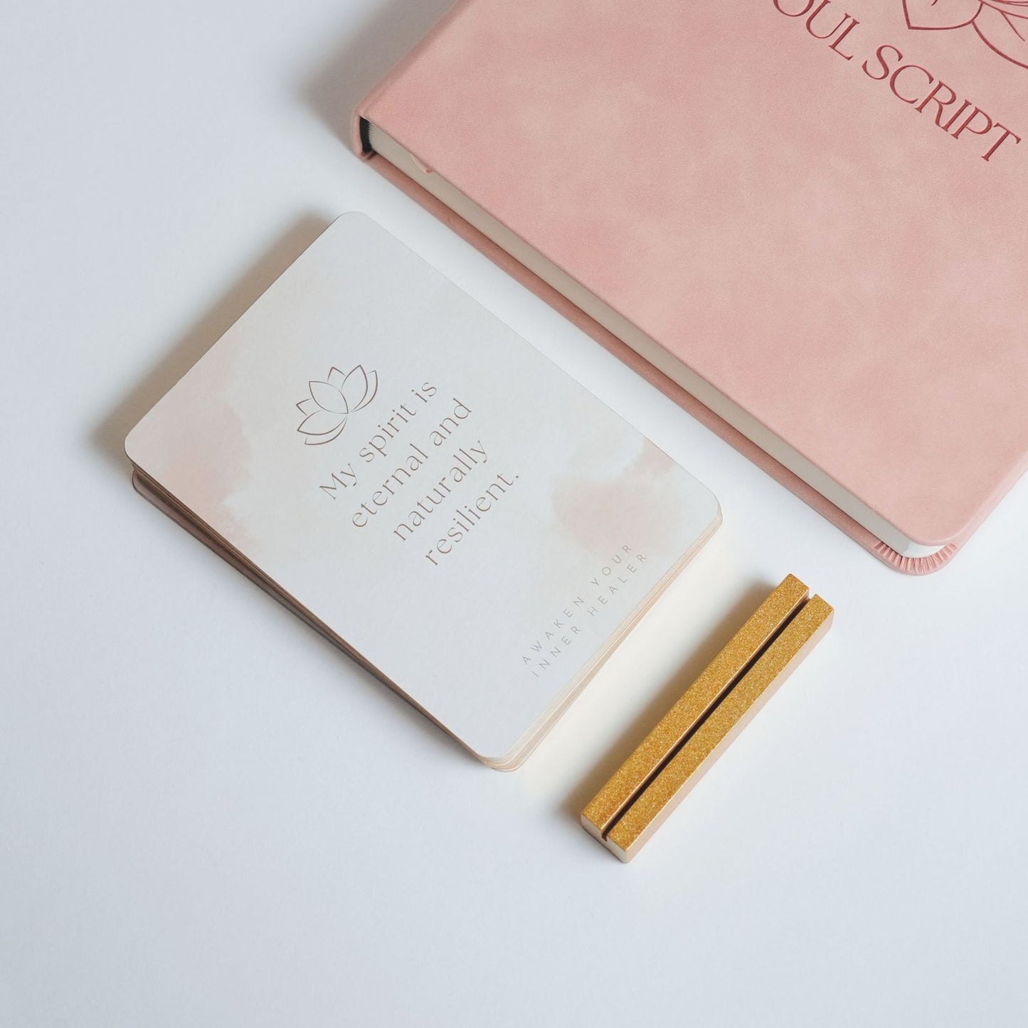 Soul Script Journal & Awaken Your Inner Healer Affirmation Cards Bundle