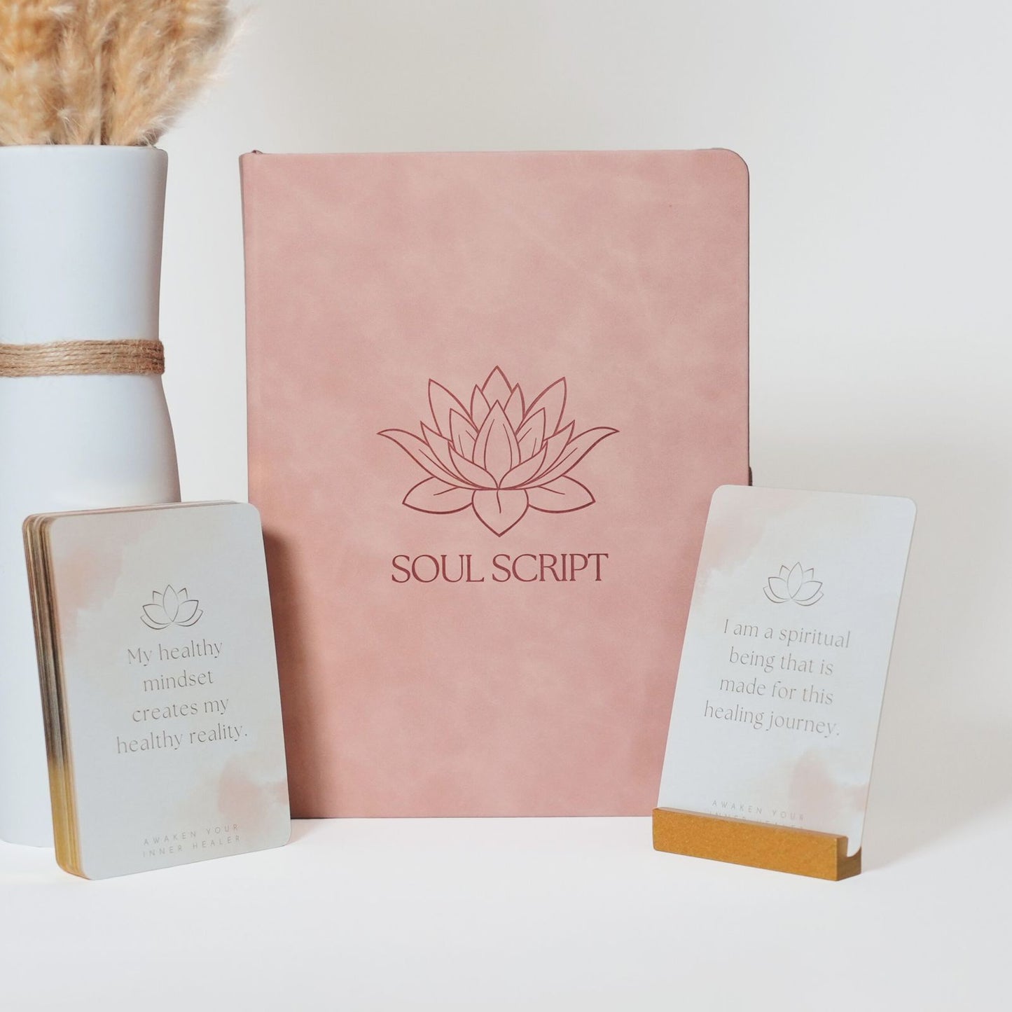 Soul Script Journal & Awaken Your Inner Healer Affirmation Cards Bundle